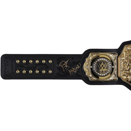 Damian Priest Autographed World Heavyweight Championship Replica Title Belt with "ALL RISE!" Inscription